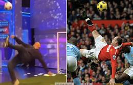 Rooney gây sốt với màn tái hiện siêu phẩm xe đạp chổng ngược